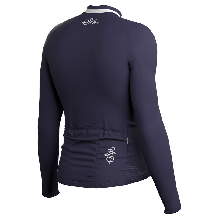 Wildflower Blue Men's Long Sleeved Jersey by Sigr Cycling Clothing