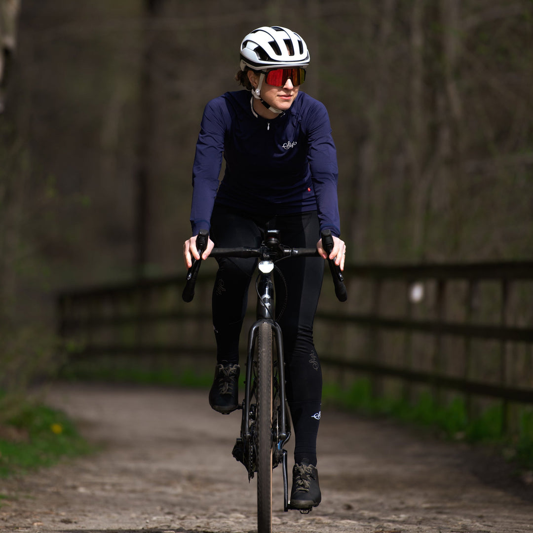 Wildflower Blue Women's Long Sleeved Jersey by Sigr Cycling Clothing