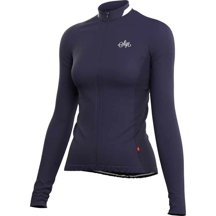 Wildflower Blue Women's Long Sleeved Jersey by Sigr Cycling Clothing