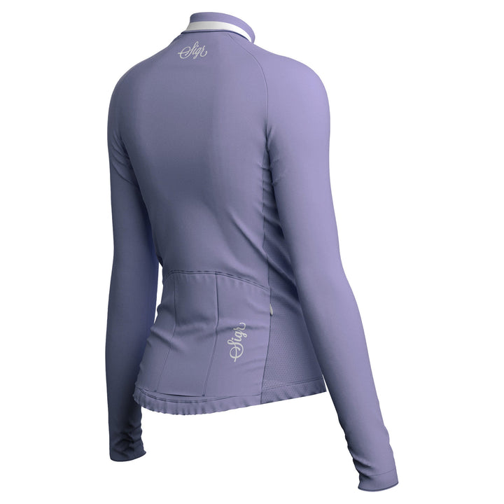 Wildflower Light Purple Women's Long Sleeved Jersey by Sigr Cycling Clothing