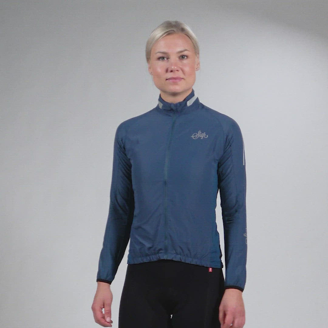 Treriksröset Blue - Cycling Pack Jacket for Women