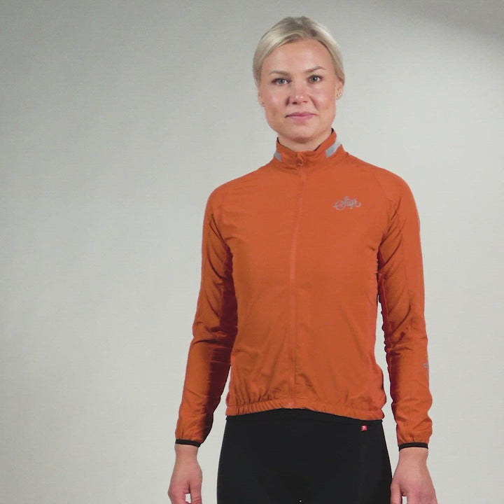 Treriksröset Orange - Cycling Pack Jacket for Women