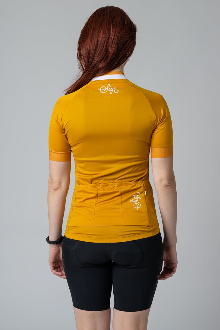 Sigr Solros - Yellow Cycling Jersey for Women