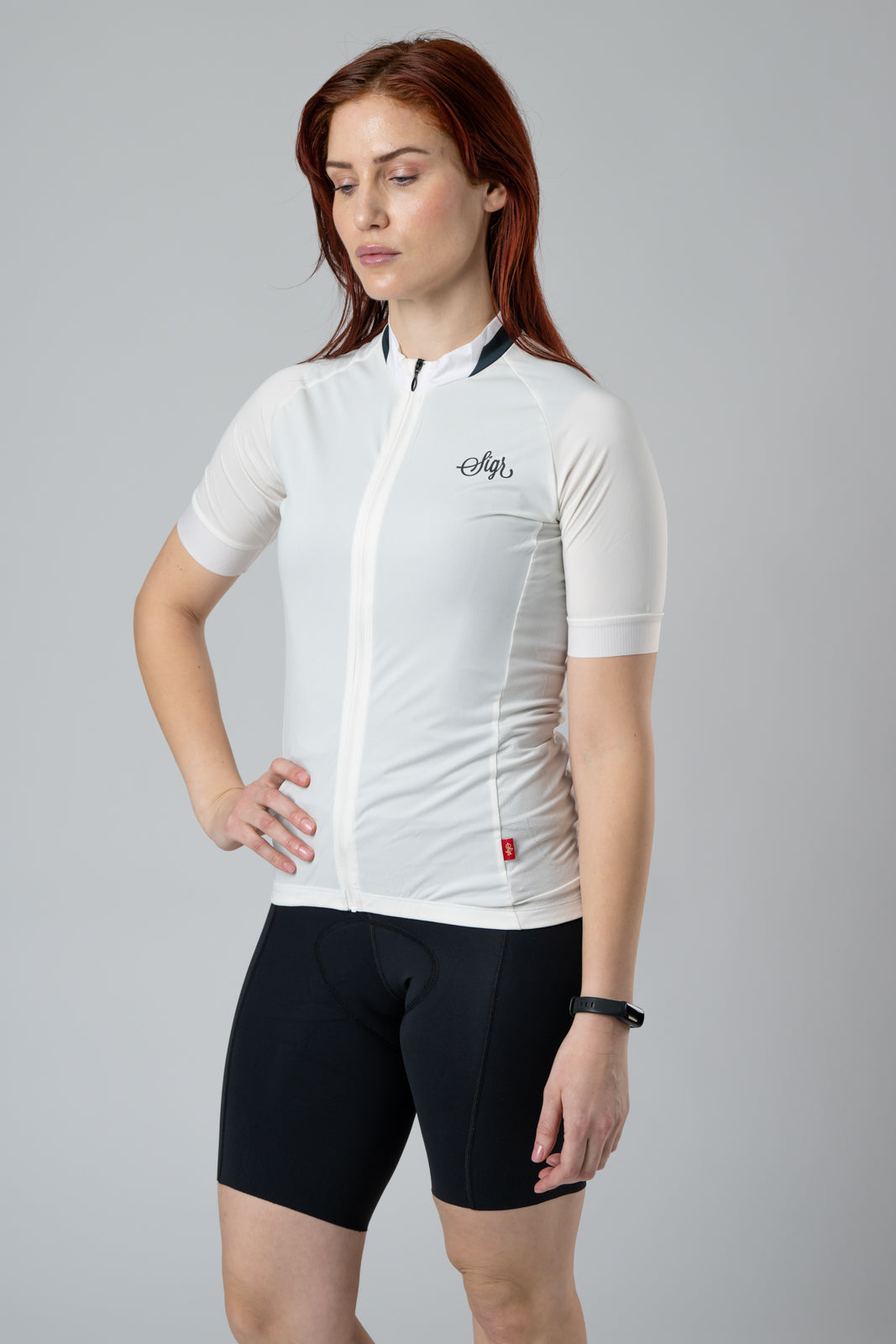 White Cycling Jersey for Women -'Hägg' by Sigr Swedish Bikewear