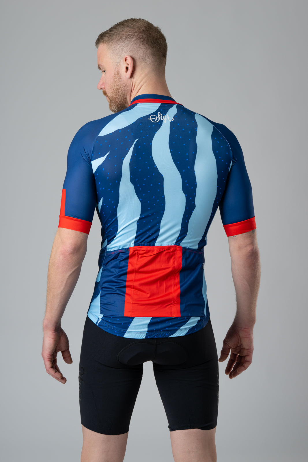 Sigr Fjällbäck Blue - Cycling Jersey for Men