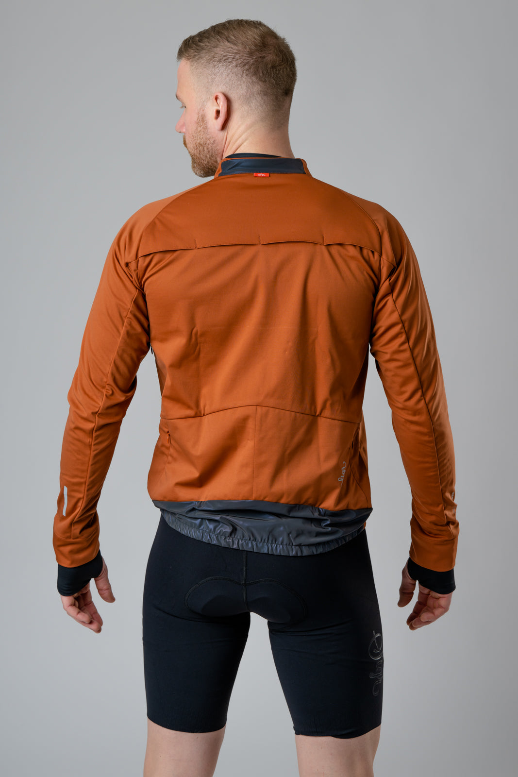 Sigr Gotlandsleden Tour - Brown Soft Shell Merino Cycling Jacket for Men
