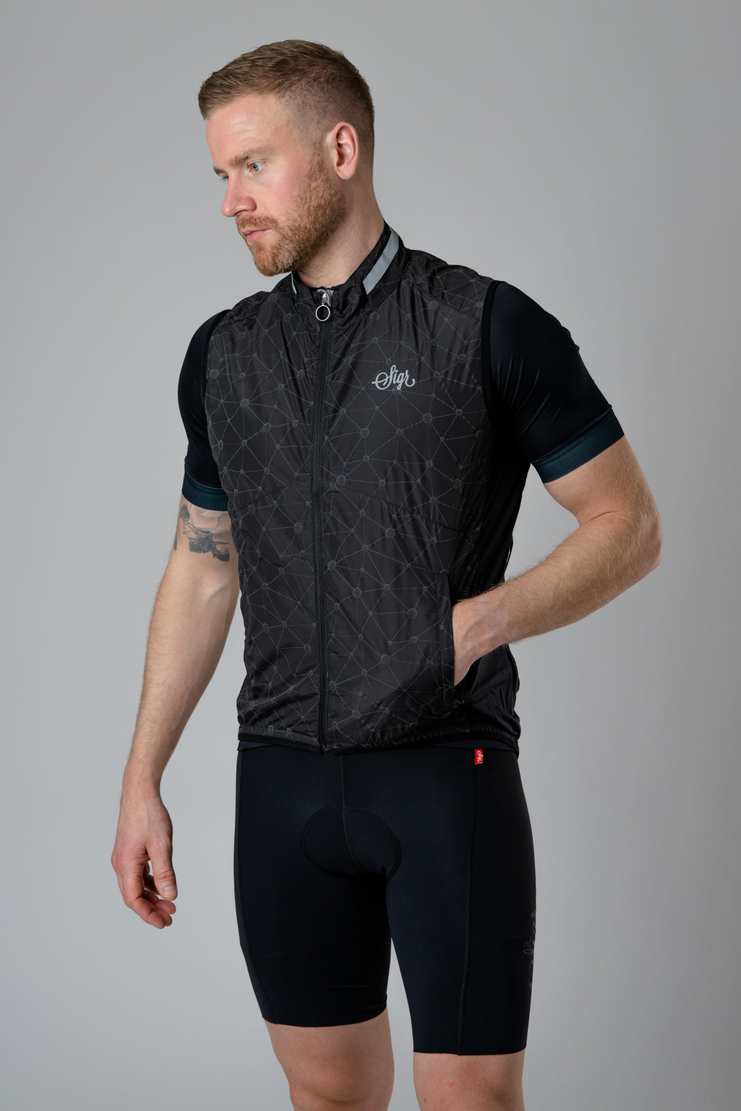 Sigr Norrsken - Reflective Cycling Pack Gilet for Men - PRO Series
