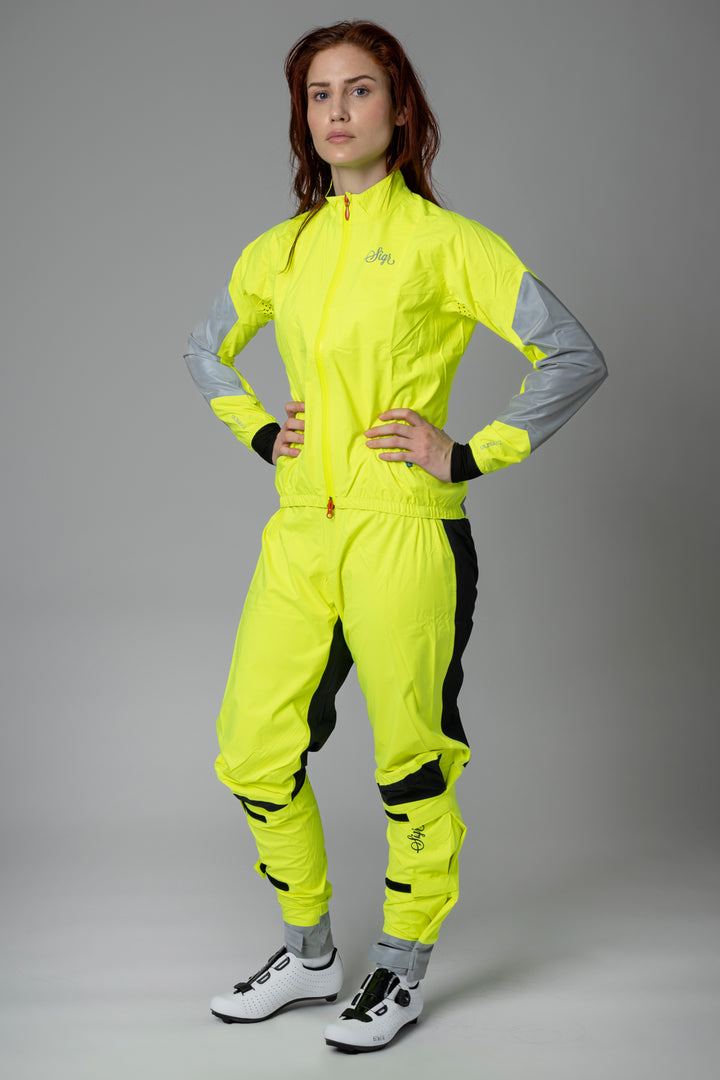 Sigr Östkusten Women's Cycling Rain Jacket: Waterproof, Breathable & High-Visibility Performance