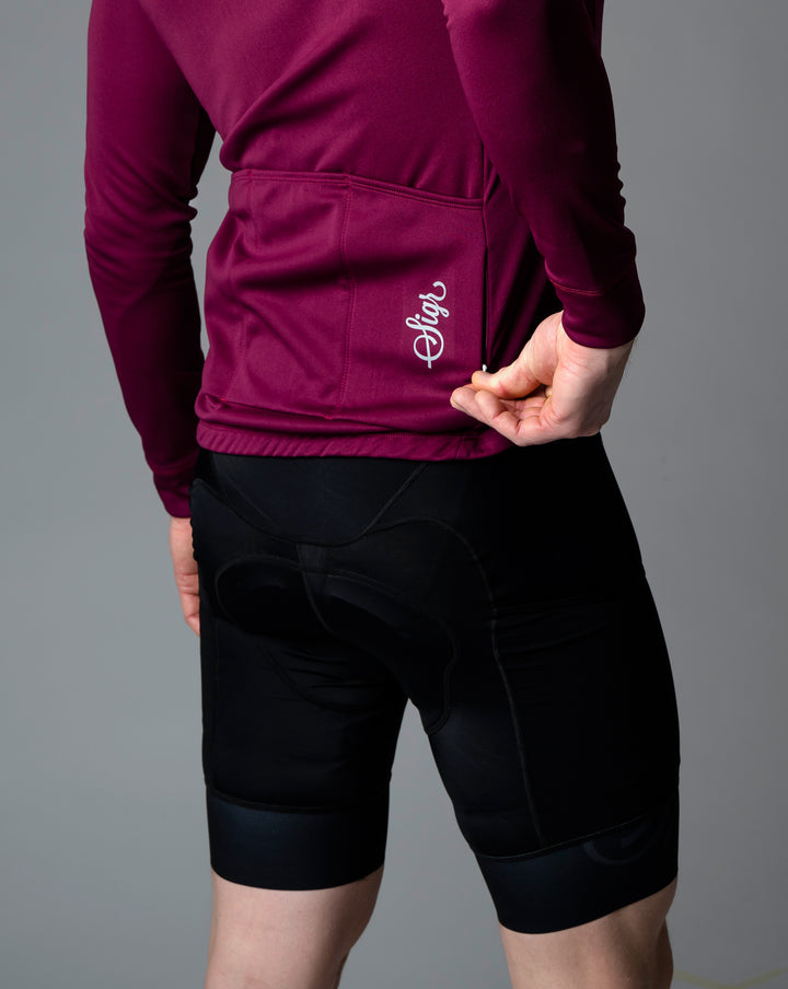 Sigr Krokus Deep Red - Warmer Long Sleeved Jersey for Men