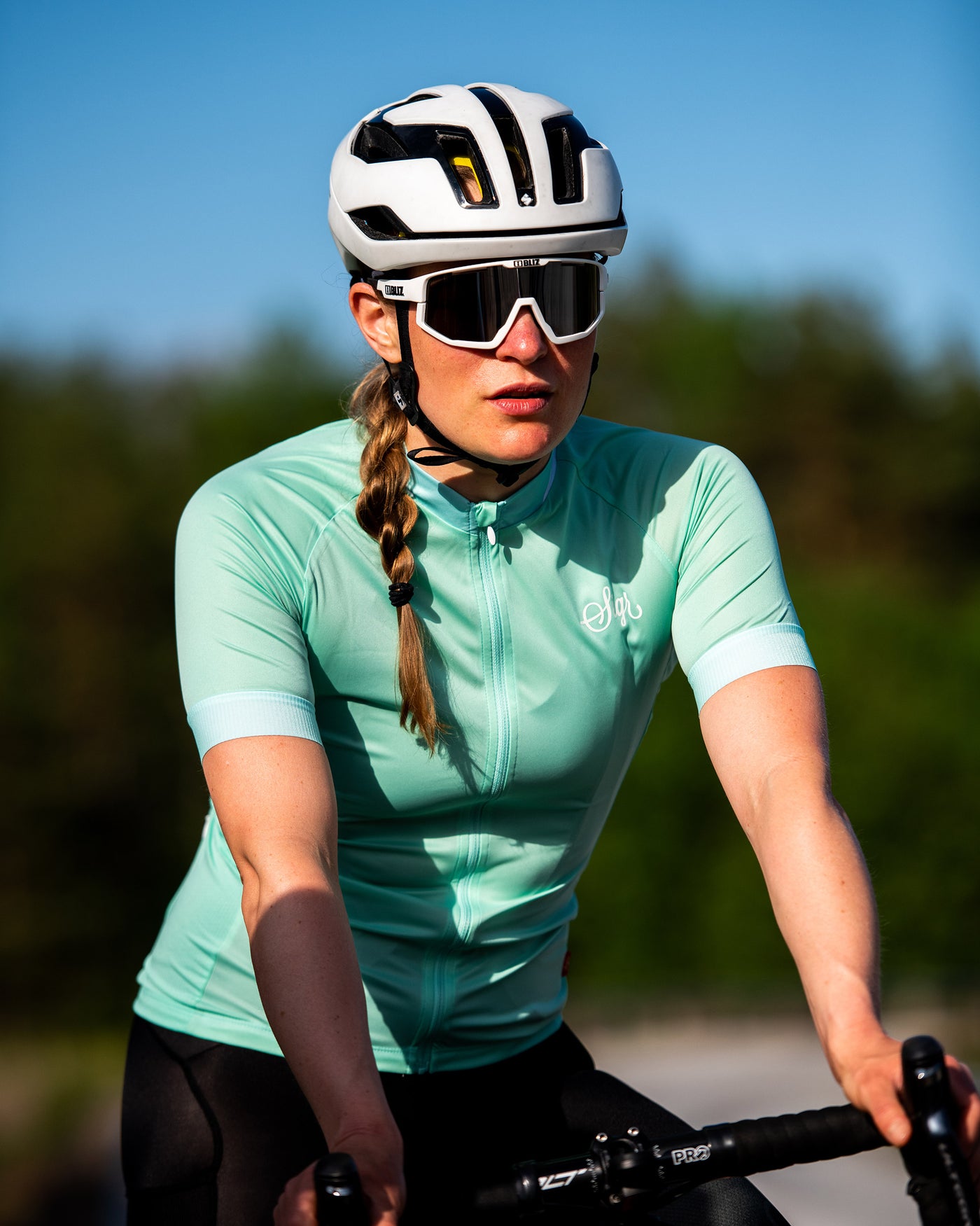 Sigr Bergvallmo Ice-Mint Cycling Jersey for Women