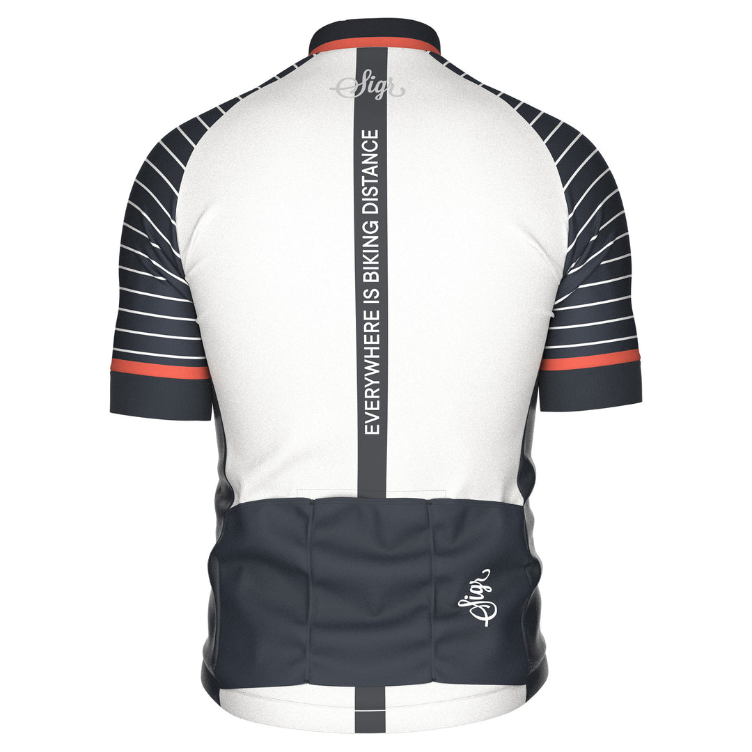 Sigr Black Horizon with Back Slogan - Cycling Jersey for Men