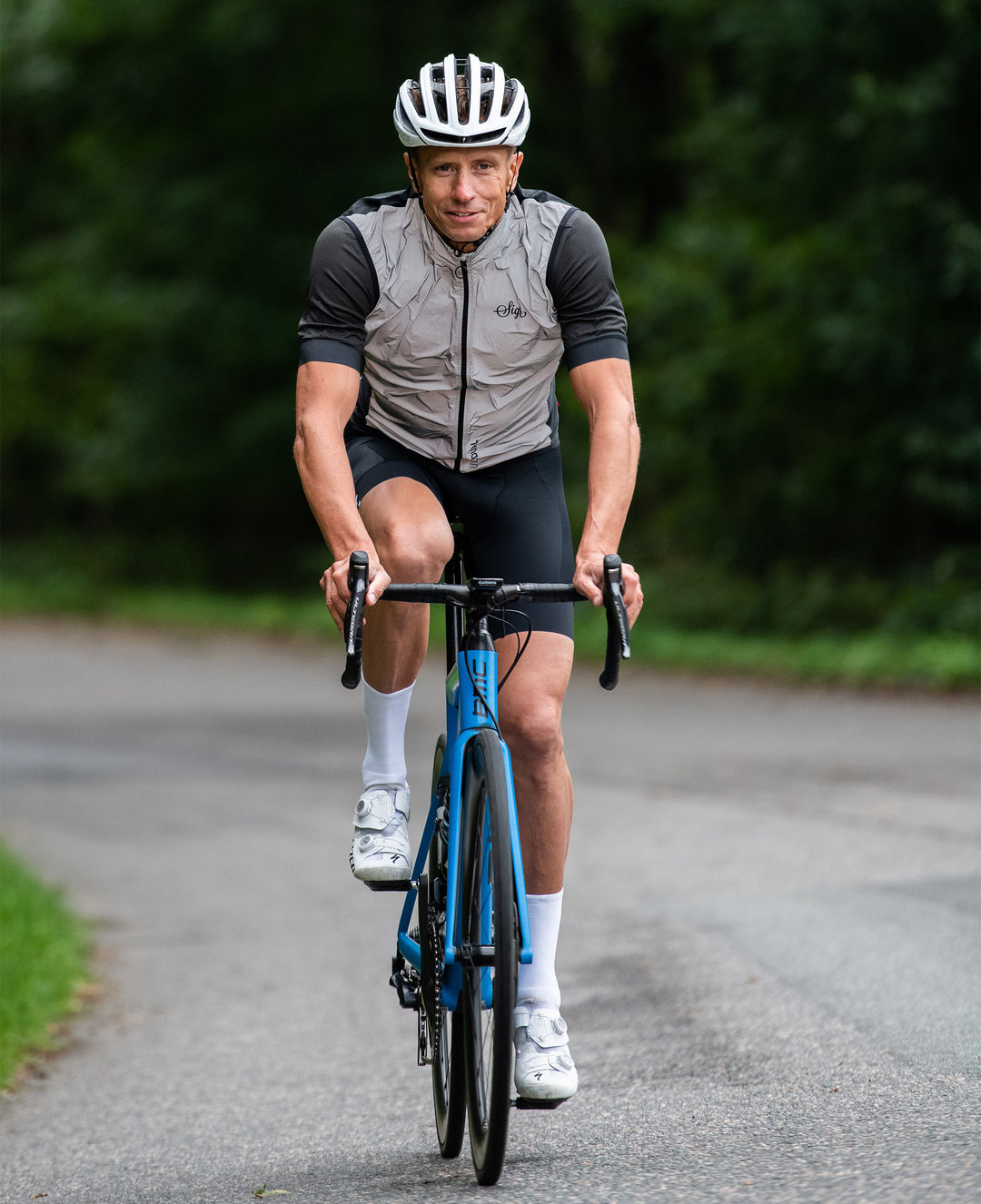 Sigr Norrsken - Silver Reflective Cycling Gilet for Men - PRO Series