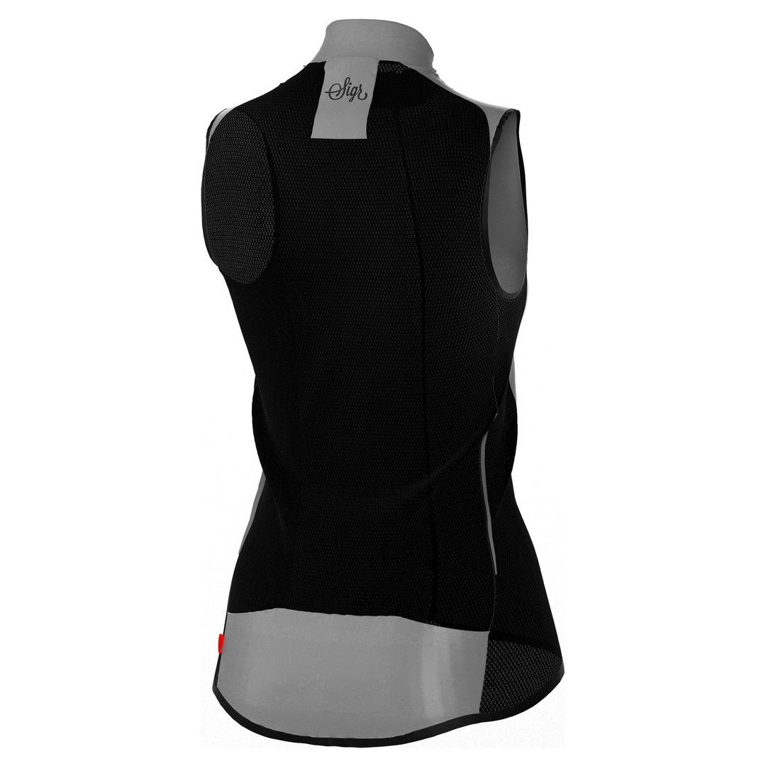 Sigr Norrsken - Silver Reflective Cycling Gilet for Women - PRO Series