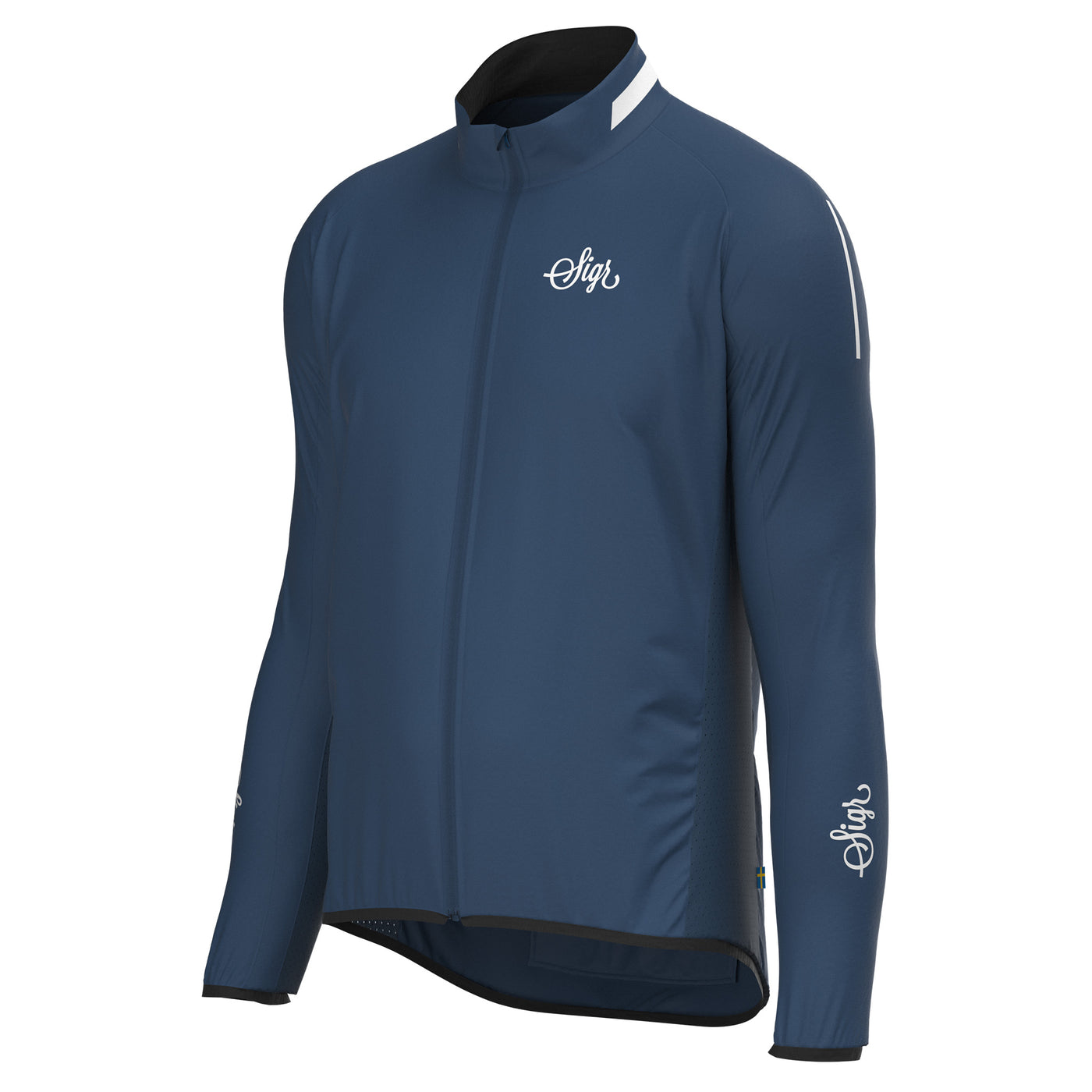 Blue Cycling Pack Jacket for Men - 'Treriksröset' by Sigr Bikewear