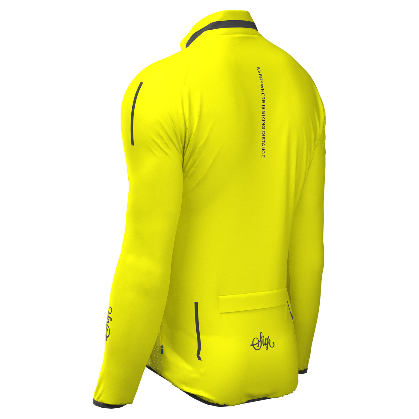 Sigr Treriksröset Yellow - Cycling Pack Jacket for Men