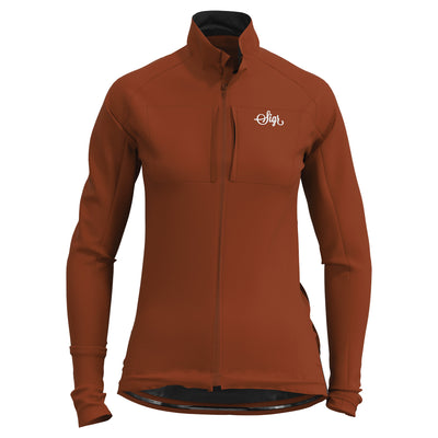 Sigr Gotlandsleden Tour - Brown Soft Shell Merino Jacket for Women