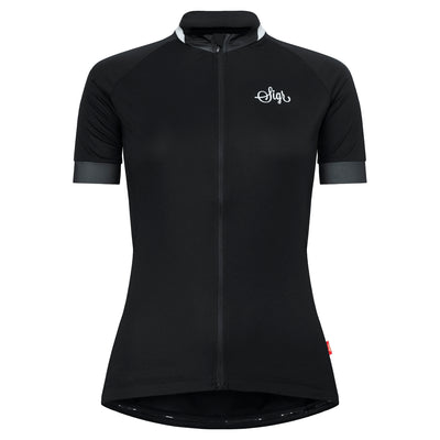 Sigr Svart Grus - Black Cycling Jersey for Women