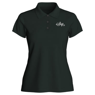 Sigr Pike - Dark Green Polo Shirt with Sigr Logo for Women