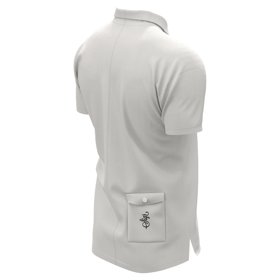 Sigr Pike - White Polo Shirt with Sigr Logo for Men